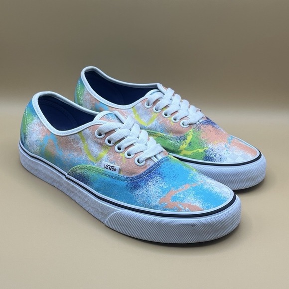 Vans Shoes - Vans Doheny Pastel Tie Dye Paint Splatter Skate Shoes -‎ Women's Size 9 USED